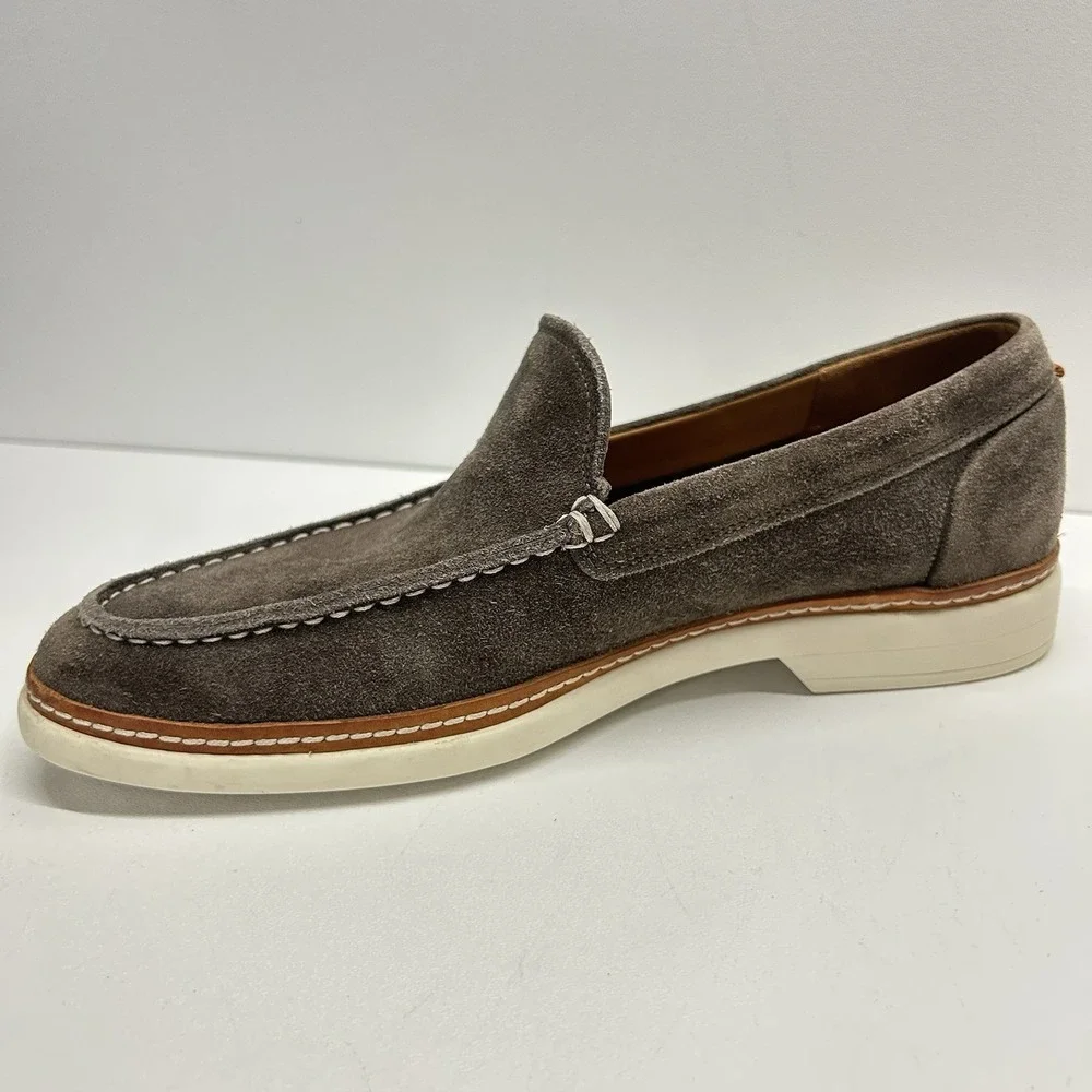 Allen Edmonds WILDER Suede Venetian Slip On Loafers 9.5 D Brown Dress Shoes‎